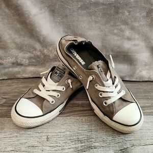 Converse Classic Gray Canvas Sneakers. Size 8